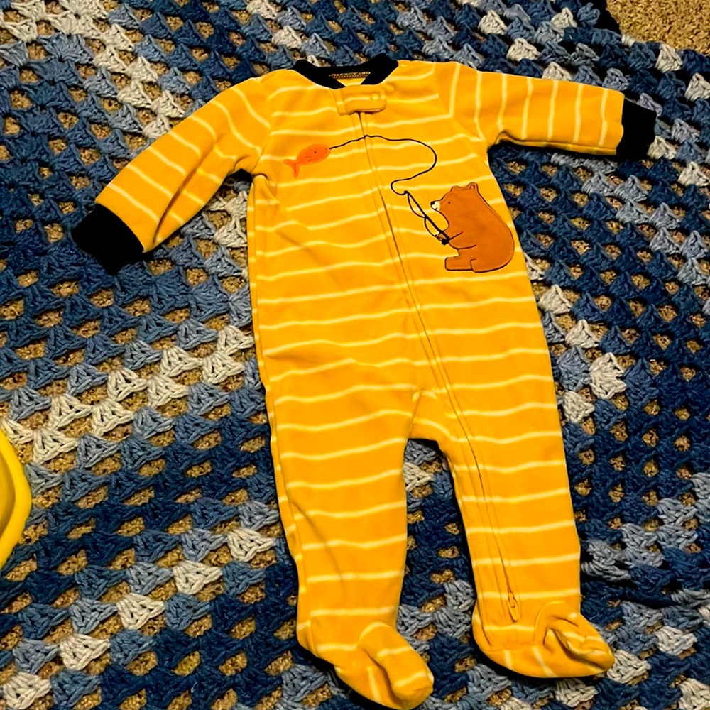 Carters 6 month one piece fisher bear pajama